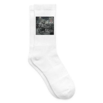 Gymnase Pitbull - Chaussettes de tennis - blanc - Droite