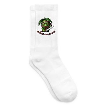 Wassermelonen-Ninja mit Schwert - Tennissocken - Weiß - Rechts