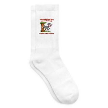 Hund und Baum: Kunst des Hundseins - Tennissocken - Weiß - Rechts