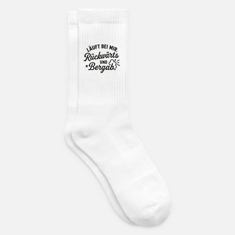 Course avec moi - À l’envers et en descente - Chaussettes de tennis - blanc