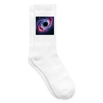 Trou noir dans la galaxie néon - Chaussettes de tennis - blanc - Droite