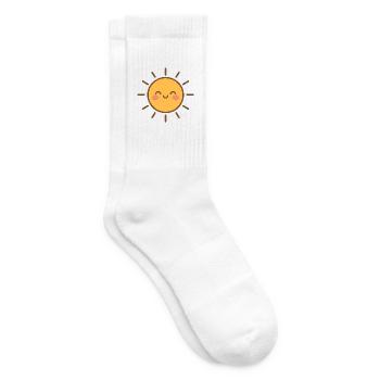 Soleil Sourire Doux - Chaussettes de tennis - blanc - Droite