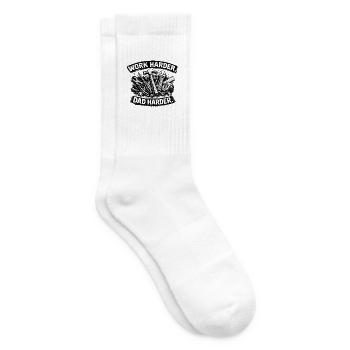Father work: More commitment - Tennis socks - white - Right