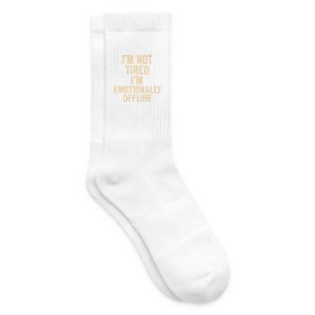 Emotional Offline Quote Tshirt - Tennis socks - white - Right