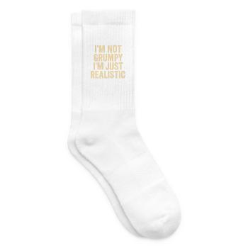 Nicht mürrisch, einfach realistisch - Tennissocken - Weiß - Rechts