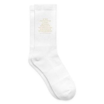 In Lob seltener Intelligenz - Tennissocken - Weiß - Rechts