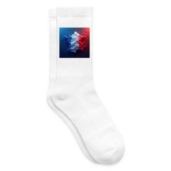 La France  - Chaussettes de tennis - blanc - Droite
