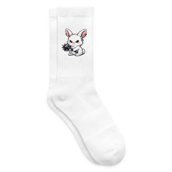 Kuschelhase mit Stachelhammer - Tennissocken - Weiß - Rechts