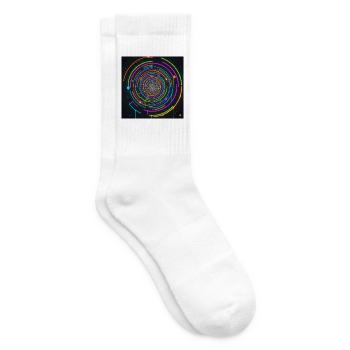 Jeu de couleurs en spirale de cercle néon - Chaussettes de tennis - blanc - Droite