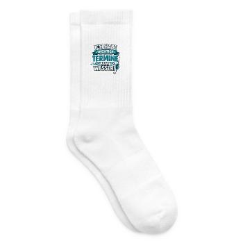 Wichtige Termine am Wasser - Angeln - Tennissocken - Weiß - Rechts