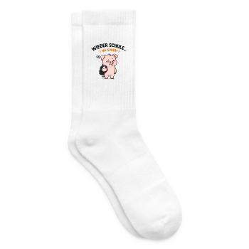 Wieder Schule Schweinchen Na Super - Tennissocken - Weiß - Rechts