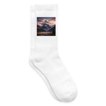 Montagnes - Chaussettes de tennis - blanc - Droite
