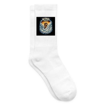 Le vent frappe sur les nuages - Chaussettes de tennis - blanc - Droite