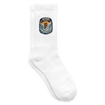 Ascension du poing de l’énergie éolienne - Chaussettes de tennis - blanc - Droite