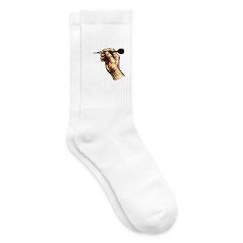 Unerring hand with darts - Tennis socks - white - Right