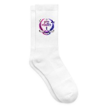 You Matter: Keep Going Circle - Tennis socks - white - Right