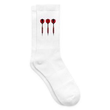 Dart Trio Rot Schwarz Flights - Tennissocken - Weiß - Rechts