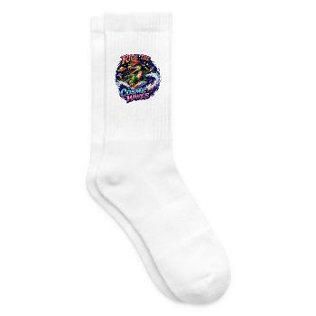 Cosmic Surf Crocodile - Tennis socks - white - Right
