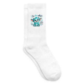 Sei du selbst Lumi Mutmachmonster - Tennissocken - Weiß - Rechts
