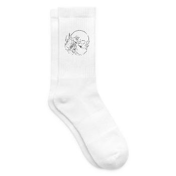 Skull MTB Forest Silhouette - Tennis socks - white - Right