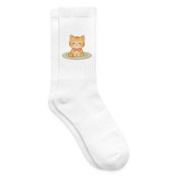 Cat - Tennis socks - white - Right