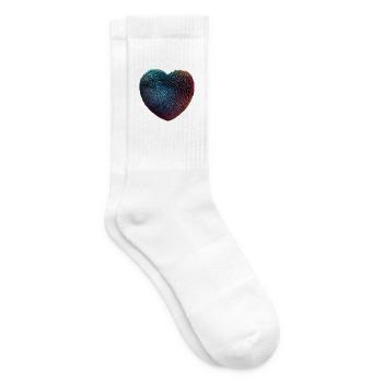 Biometrisches Herz bei organischer Fusion - Tennissocken - Weiß - Rechts