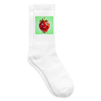 Erdbeerchen - Tennissocken - Weiß - Rechts