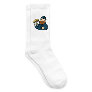 Hamburg fish sandwich - Tennis socks - white - Right
