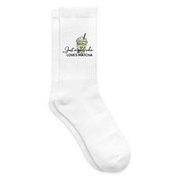 Only one girl loves matcha - Tennis socks - white - Right