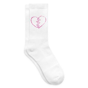 Zerbrochenes Herz Neon - Tennissocken - Weiß - Rechts