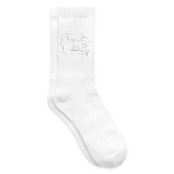 Mann und Frau offline - Tennissocken - Weiß - Rechts