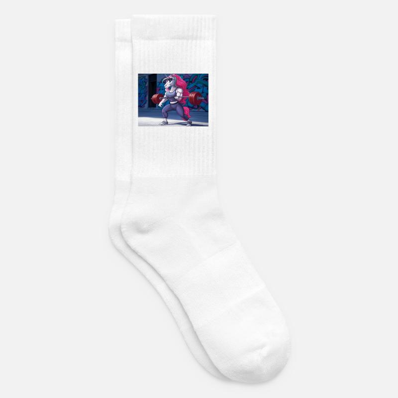 Powerful unicorn training - Tennis socks - white