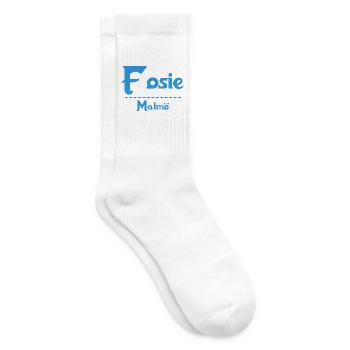 Fosie – Malmö Sky Blue Design - Tennis socks - white - Right