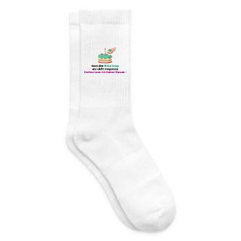 Geburtstagskuchen Spruch Humor Fressen Hunger Fest - Tennissocken - Weiß - Rechts