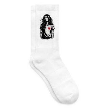 Bubble Groove with Headphones - Tennis socks - white - Right