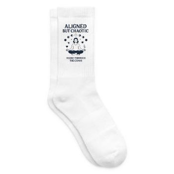 Ausgewogenes und chaotisches Meditationsdesign - Tennissocken - Weiß - Rechts