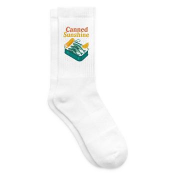 Canned Sunshine – Sardine Pop-Art Tea - Tennis socks - white - Right