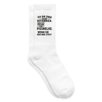 Ich bin zwar kein Botaniker, aber ich kenne eine.. - Tennissocken - Weiß - Rechts