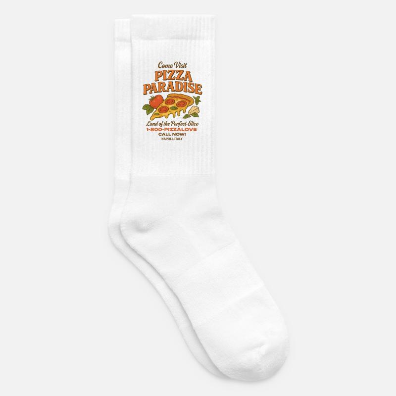 Pizza Paradise - Tennis socks - white