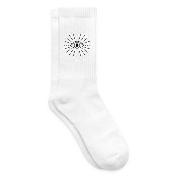 Mystic Eye Radiance Design - Tennis socks - white - Right