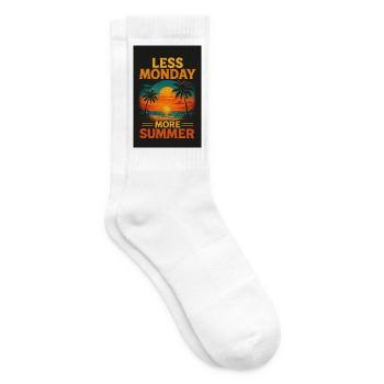 Less Monday – More Summer - Tennissocken - Weiß - Rechts