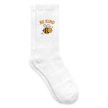Soyez gentil - Conception d’abeille mignonne - Chaussettes de tennis - blanc - Droite