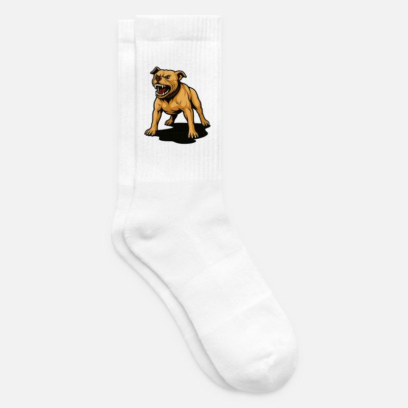 Pitbull – Pas de laisse, pas de pitié - Chaussettes de tennis - blanc