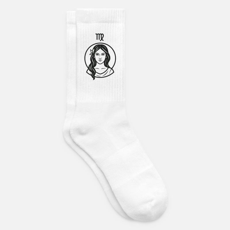Sternzeichen Jungfrau - Tennissocken - Weiß