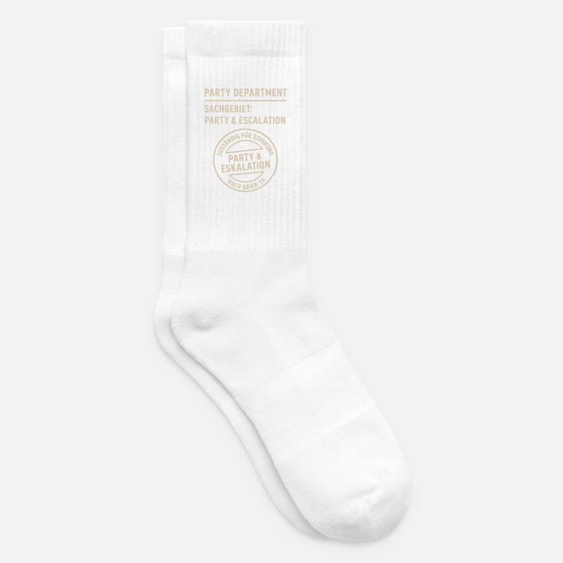 Party & Escalation Conception de sérigraphie - Chaussettes de tennis - blanc