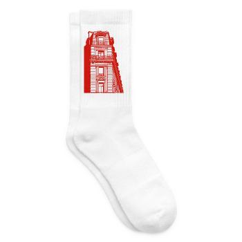 Urbane Fassade im Retro-Stil - Tennissocken - Weiß - Rechts