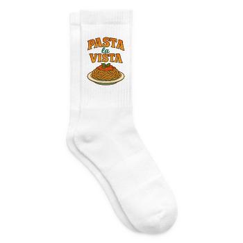 Pasta La Vista Motivational Design - Tennis socks - white - Right