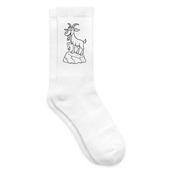 Ziege - Tennissocken - Weiß - Rechts