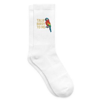 Sprich Birdy mit mir Bunter Papagei - Tennissocken - Weiß - Rechts