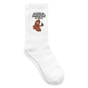 Knackwurst Drôle de dicton - Chaussettes de tennis - blanc - Droite